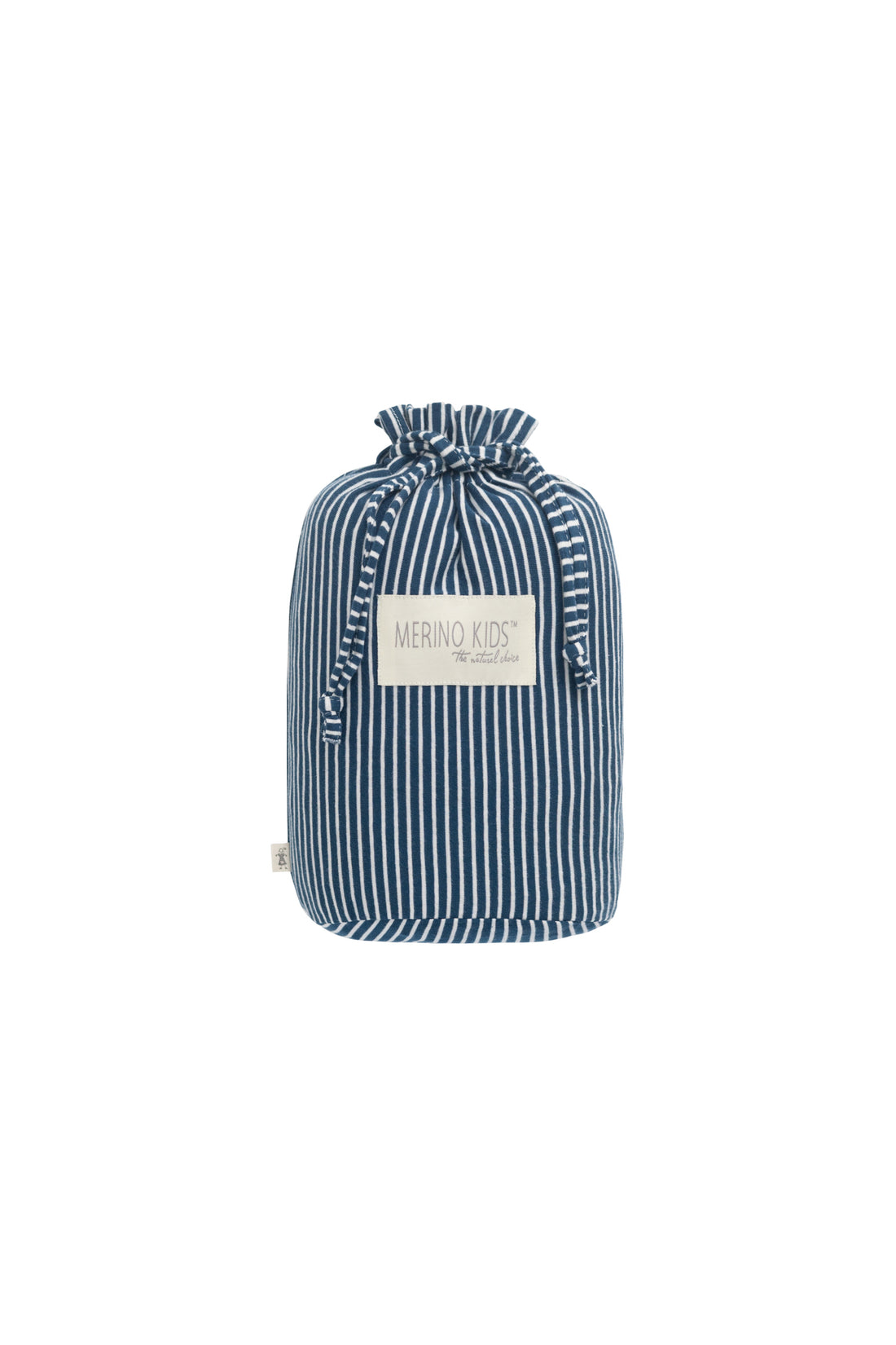 Merino Kids Go Go Bag - All Seasons - Navy Stripe Childrens Sleeping Bag from Jamie Kay NZ