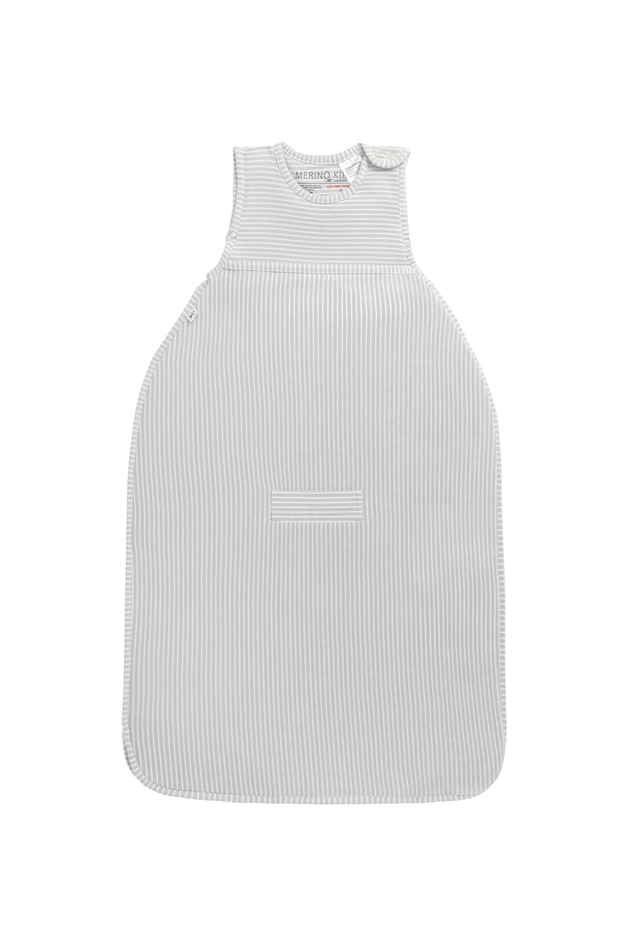 Merino Kids Go Go Bag - All Seasons - Turtle Dove Stripe Childrens Sleeping Bag from Jamie Kay NZ