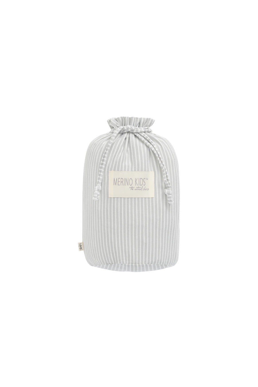 Merino Kids Go Go Bag - All Seasons - Turtle Dove Stripe Childrens Sleeping Bag from Jamie Kay NZ