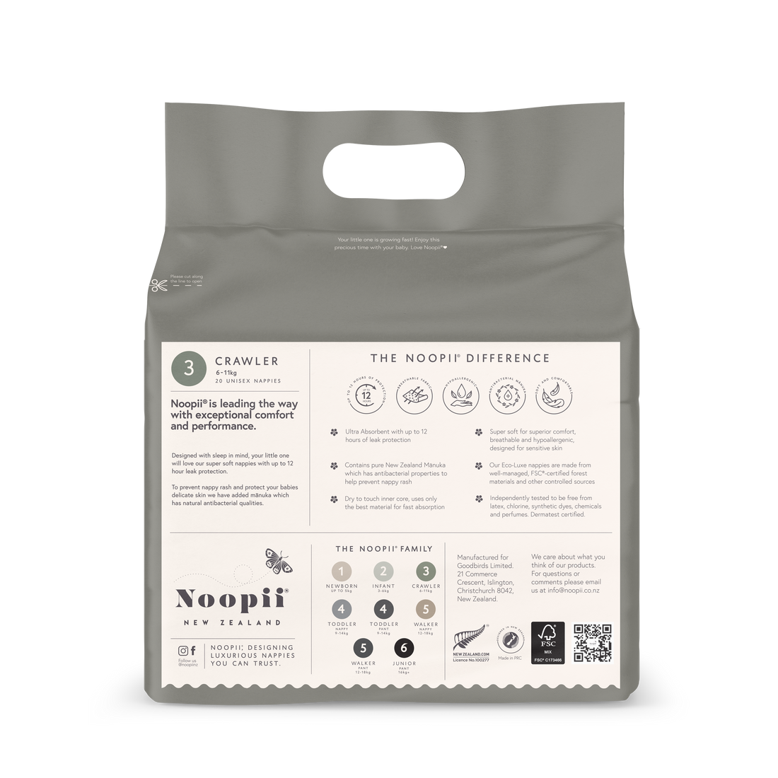 Noopii® Crawler Nappies Childrens Nappies from Jamie Kay NZ
