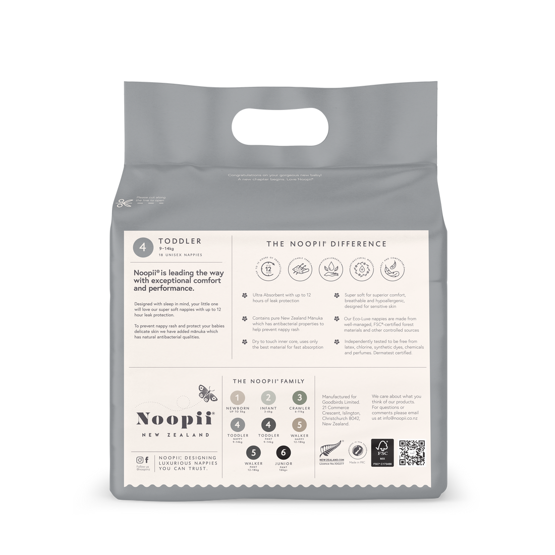 Noopii® Toddler Nappies Childrens Nappies from Jamie Kay NZ