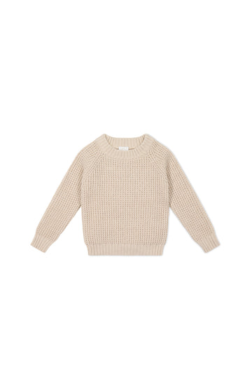 OG Barnaby Jumper - Oatmeal Marle Childrens Jumper from Jamie Kay NZ