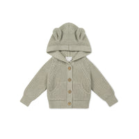 OG Bear Knit - Moss Marle Childrens Cardigan from Jamie Kay NZ