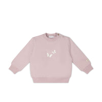 Organic Cotton Aubrey Sweatshirt - Violet Tint Childrens Top from Jamie Kay NZ