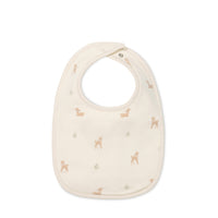 Organic Cotton Bib - Fable Deer Cloud Childrens Bib from Jamie Kay NZ