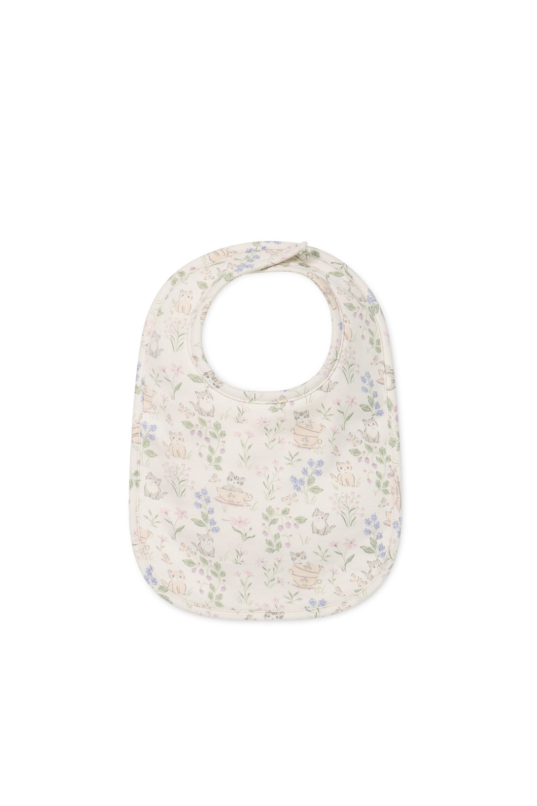 Organic Cotton Bib - Moons Garden Lavender Childrens Bib from Jamie Kay NZ