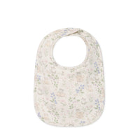 Organic Cotton Bib - Moons Garden Lavender Childrens Bib from Jamie Kay NZ