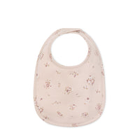 Organic Cotton Bib - Petite Fleur Soft Peony Childrens Bib from Jamie Kay NZ