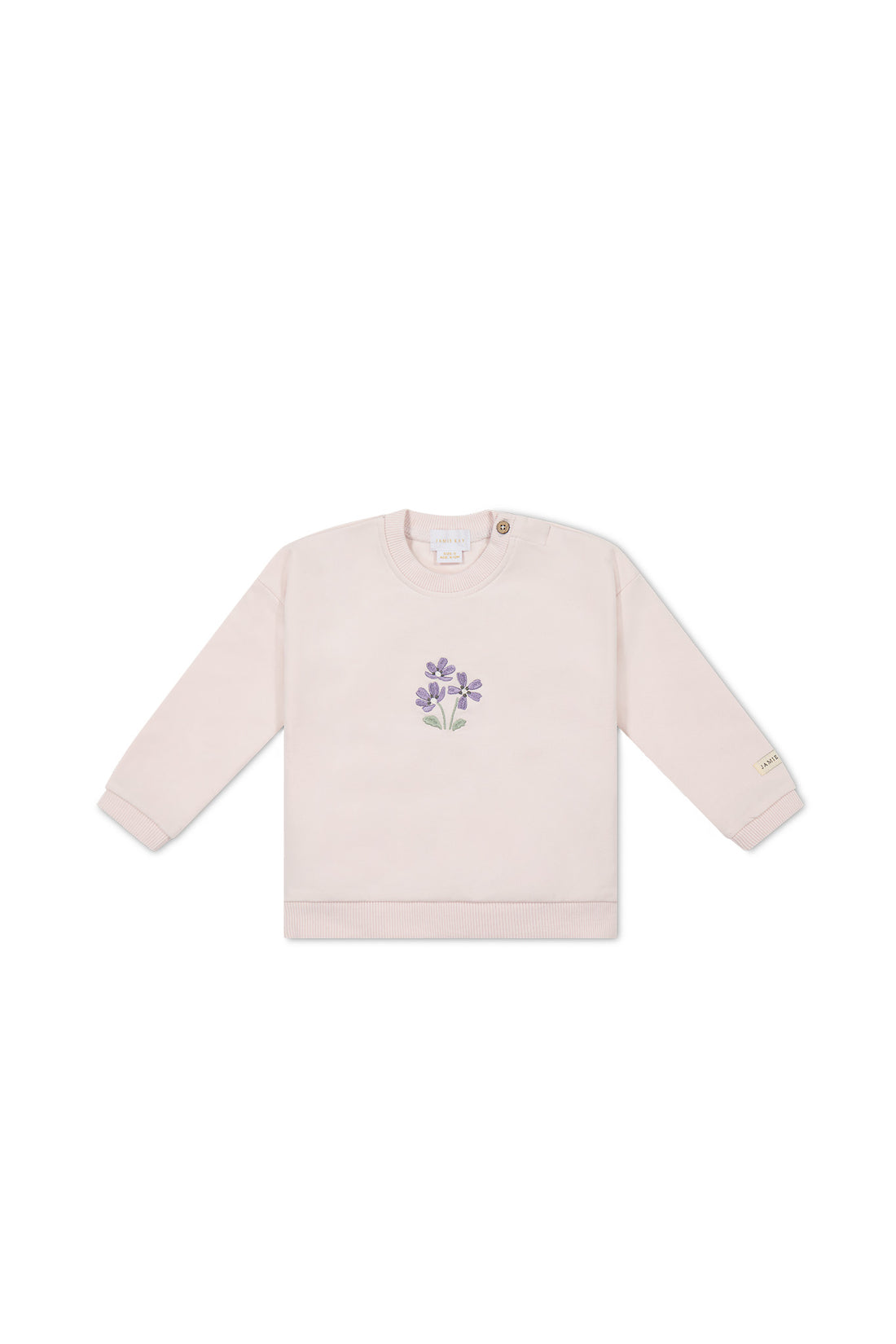 Organic Cotton Bobbie Sweatshirt - Rosewater Childrens Top from Jamie Kay NZ