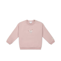 Organic Cotton Bobbie Sweatshirt - Shell Pink Fairy Childrens Top from Jamie Kay NZ