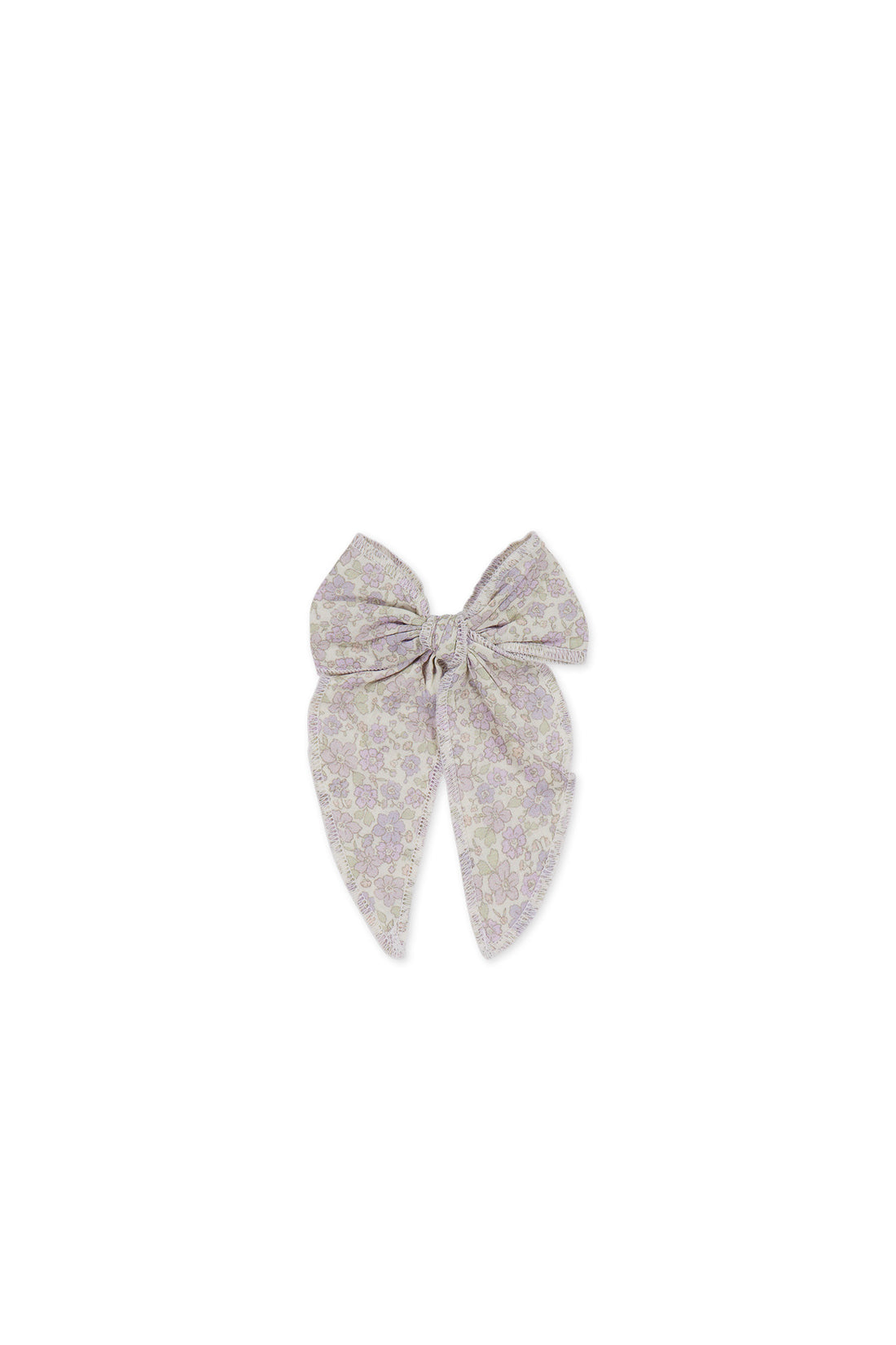 Organic Cotton Bow - Chloe Lavender Childrens Hair Bow from Jamie Kay NZ