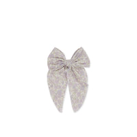 Organic Cotton Bow - Chloe Lavender Childrens Hair Bow from Jamie Kay NZ