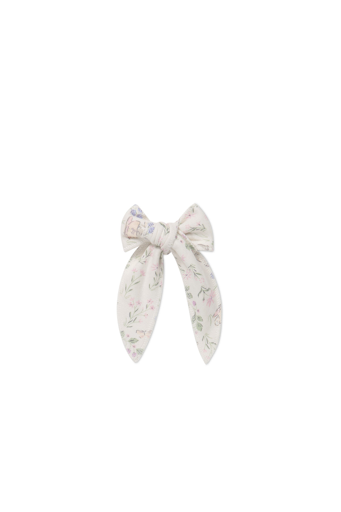 Organic Cotton Bow - Moons Garden Lavender Childrens Hair Bow from Jamie Kay NZ