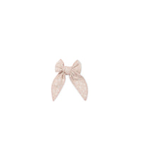 Organic Cotton Bow - Rosalie Field Rose Childrens Hair Bow from Jamie Kay NZ