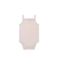 Organic Cotton Bridget Singlet Bodysuit - Addie Lilac Childrens Bodysuit from Jamie Kay NZ