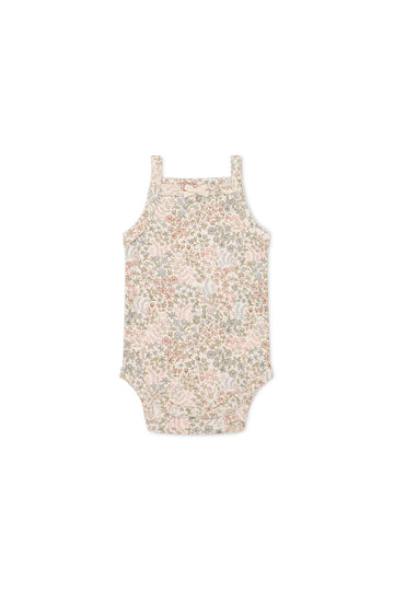 Organic Cotton Bridget Singlet Bodysuit - April Glacier Childrens Bodysuit from Jamie Kay NZ