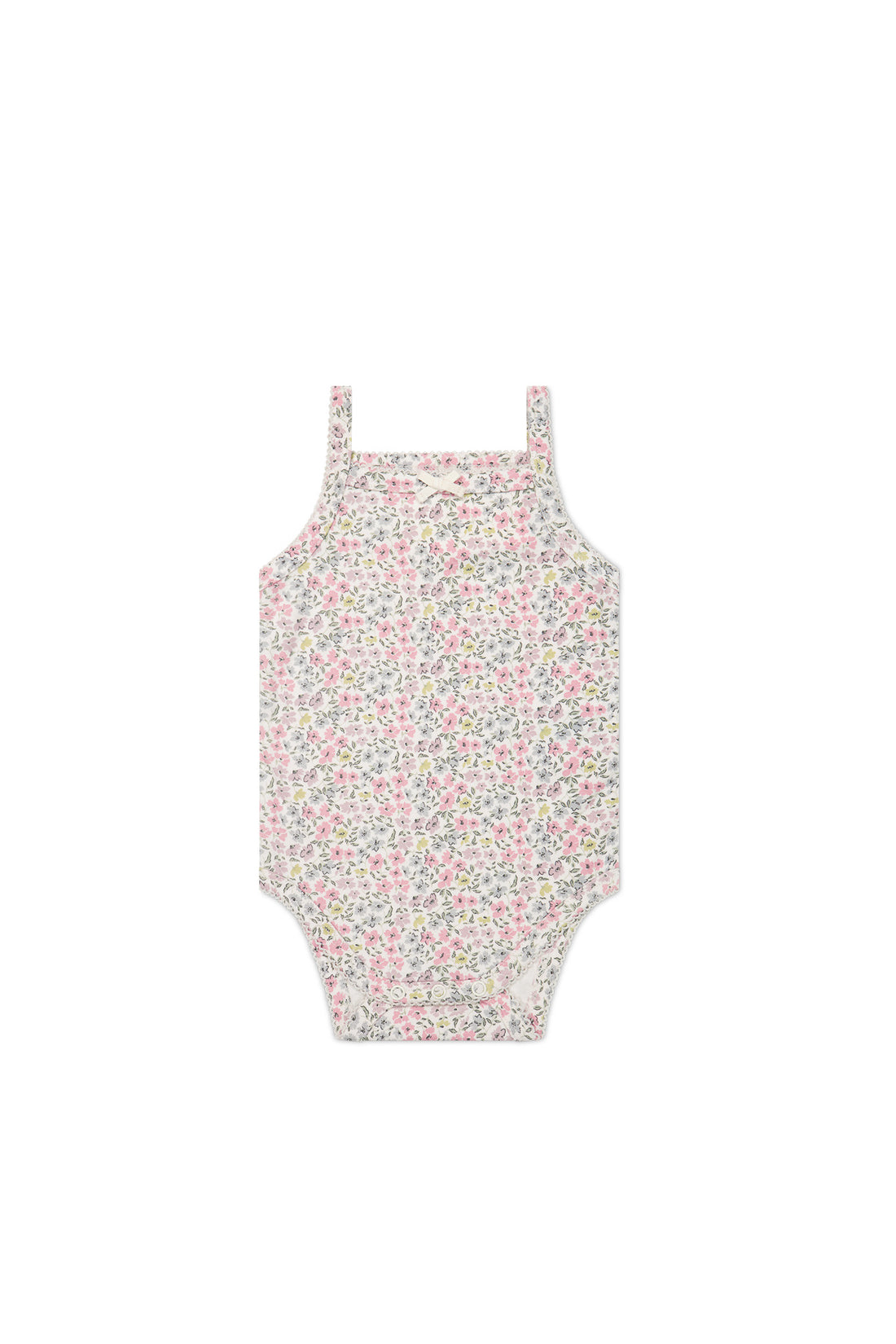 Organic Cotton Bridget Singlet Bodysuit - Fifi Mini Slightly Pink Childrens Bodysuit from Jamie Kay NZ