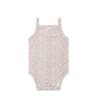 Organic Cotton Bridget Singlet Bodysuit - Fifi Mini Slightly Pink Childrens Bodysuit from Jamie Kay NZ