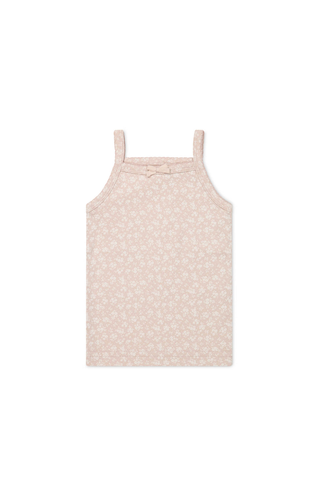 Organic Cotton Singlet - Rosalie Field Rose Childrens Singlet from Jamie Kay NZ