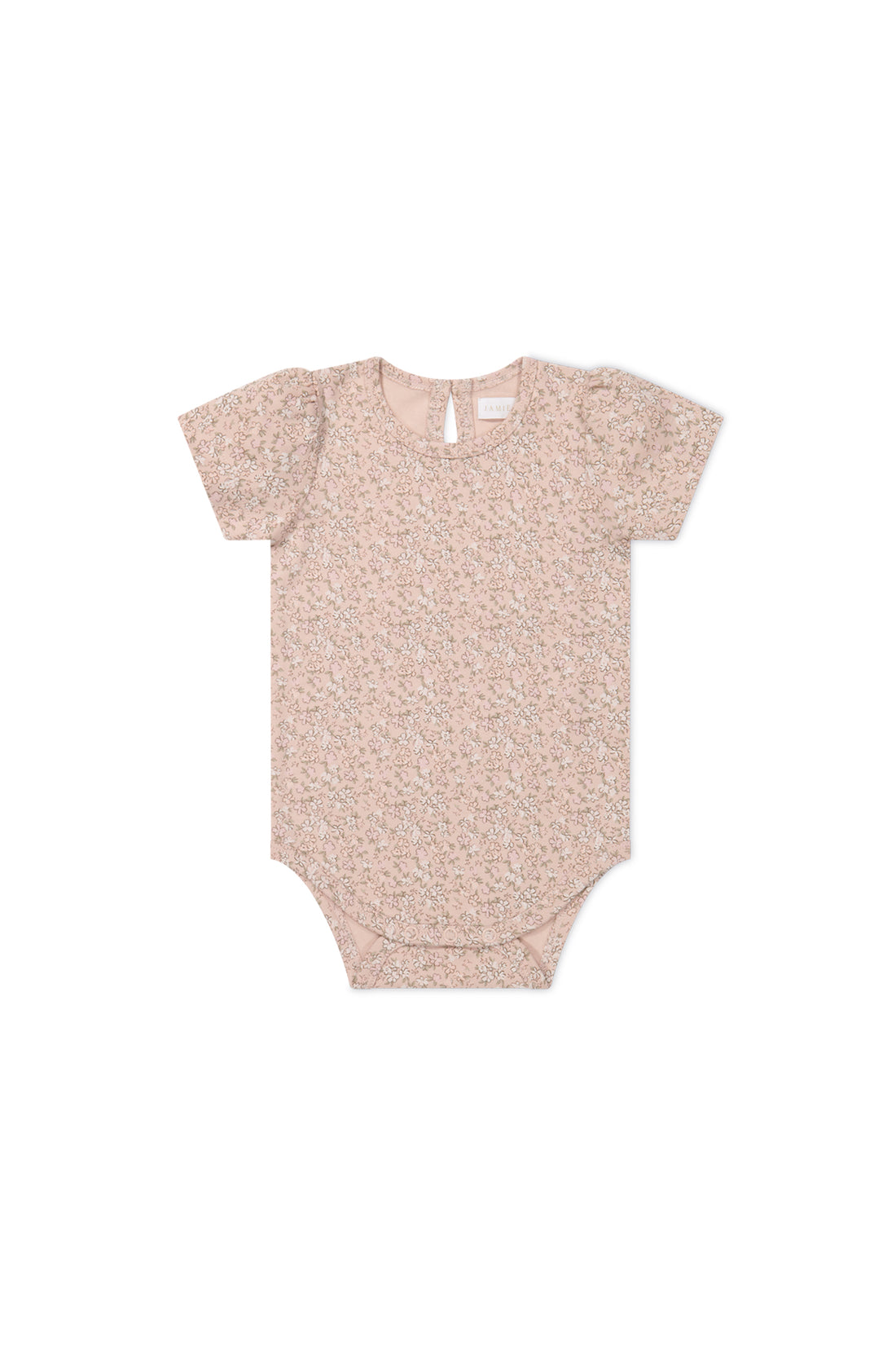 Organic Cotton Cap Sleeve Bodysuit - Amber Rose Childrens Bodysuit from Jamie Kay NZ