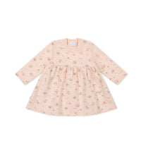 Organic Cotton Charlotte Dress - Petite Fleur Soft Peony Childrens Dress from Jamie Kay NZ