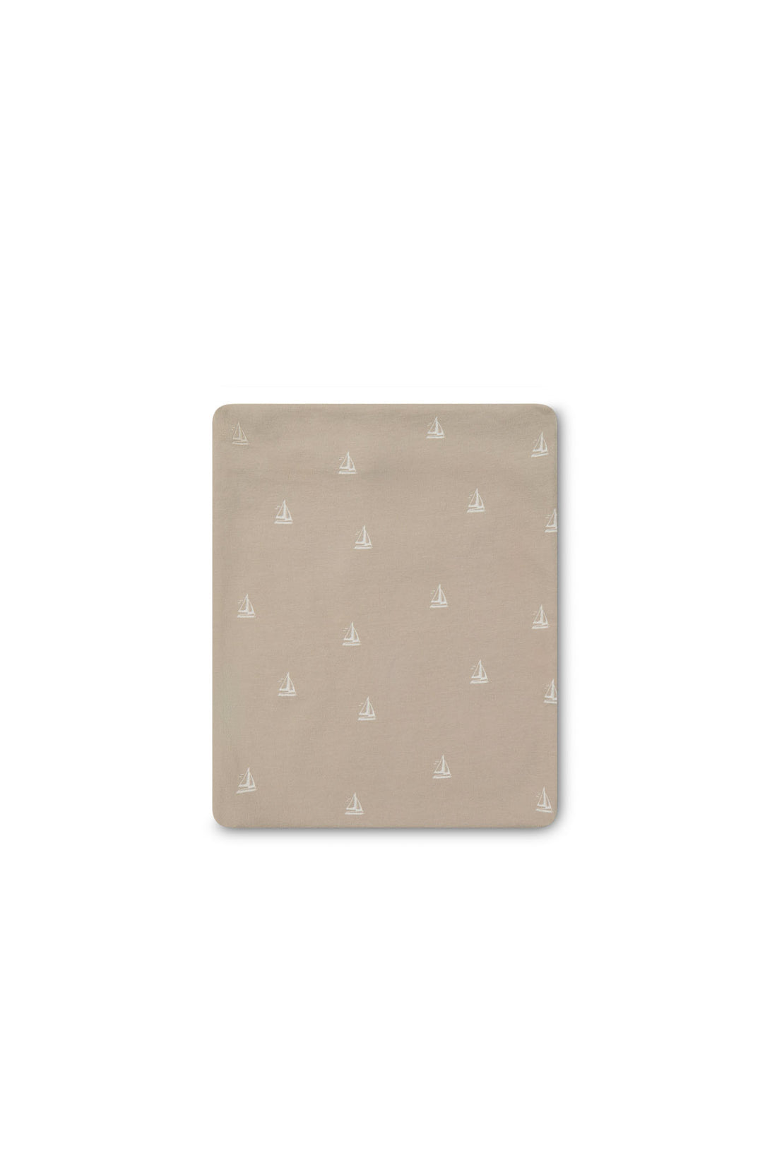 Organic Cotton Cot Sheet - Set Sail Vintage Taupe Childrens Cot Sheet from Jamie Kay NZ