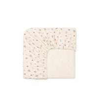 Organic Cotton Cot Sheet - Woodland Friends Childrens Accessories from Jamie Kay NZ