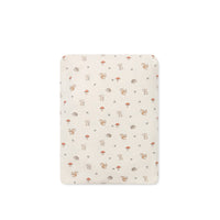 Organic Cotton Cot Sheet - Woodland Friends Childrens Accessories from Jamie Kay NZ