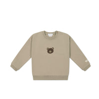 Organic Cotton Damien Sweatshirt - Fawn Bear Childrens Top from Jamie Kay NZ