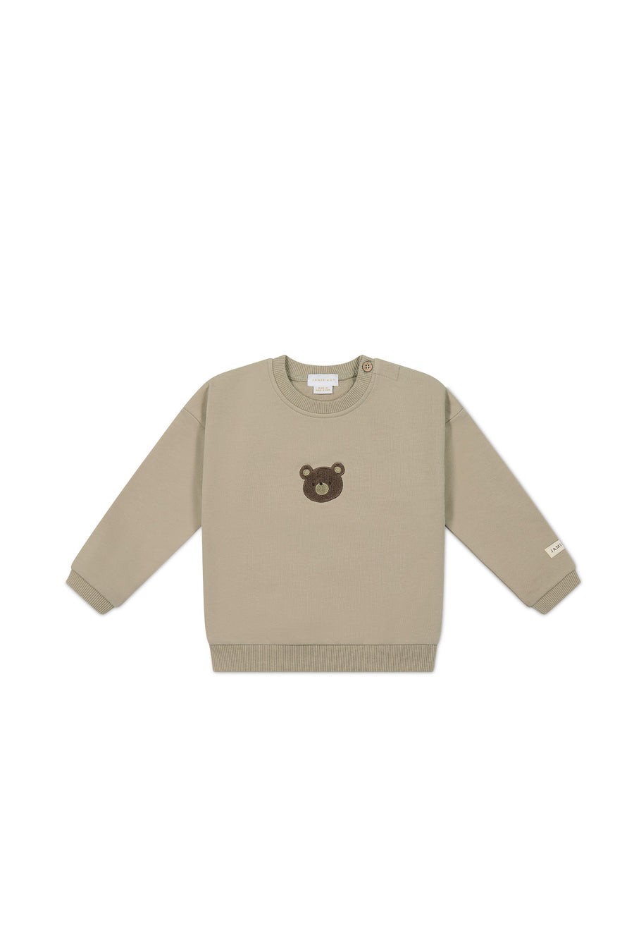 Organic Cotton Damien Sweatshirt - Fawn Bear Childrens Top from Jamie Kay NZ