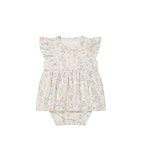 Organic Cotton Elianna Playsuit - Moons Garden Lavender Childrens Playsuit from Jamie Kay NZ