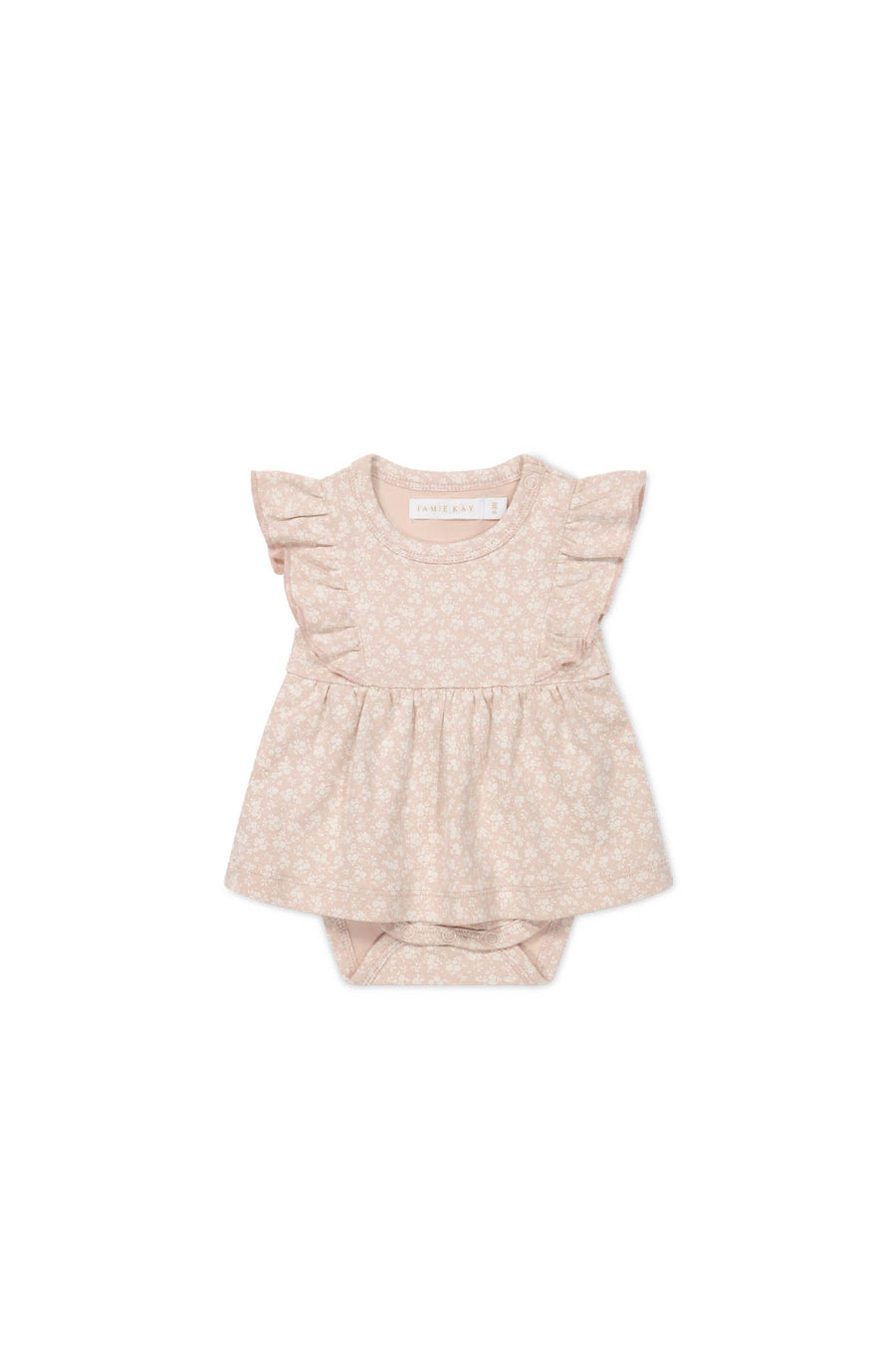 Organic Cotton Elianna Playsuit - Rosalie Field Rose Childrens Playsuit from Jamie Kay NZ