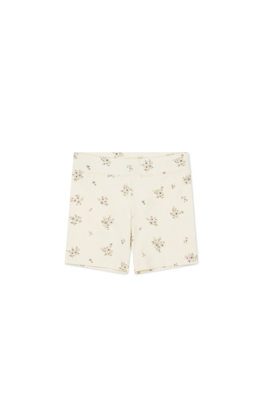 Organic Cotton Everyday Bike Short - Goldie Bouquet Egret Childrens Short from Jamie Kay NZ