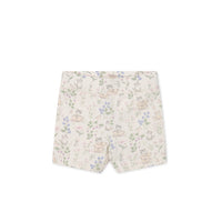 Organic Cotton Everyday Bike Short - Moons Garden Lavender Childrens Short from Jamie Kay NZ