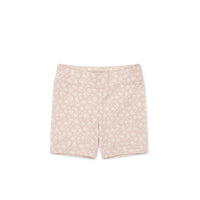 Organic Cotton Everyday Bike Short - Rosalie Field Rose Childrens Short from Jamie Kay NZ