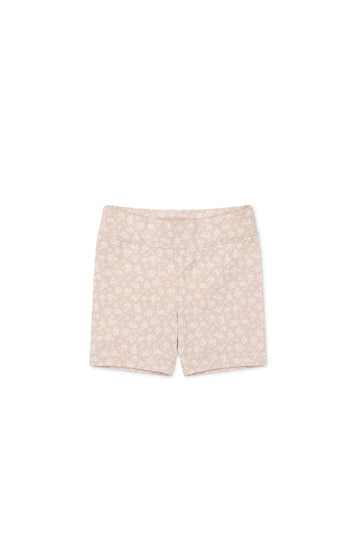 Organic Cotton Everyday Bike Short - Rosalie Field Rose Childrens Short from Jamie Kay NZ