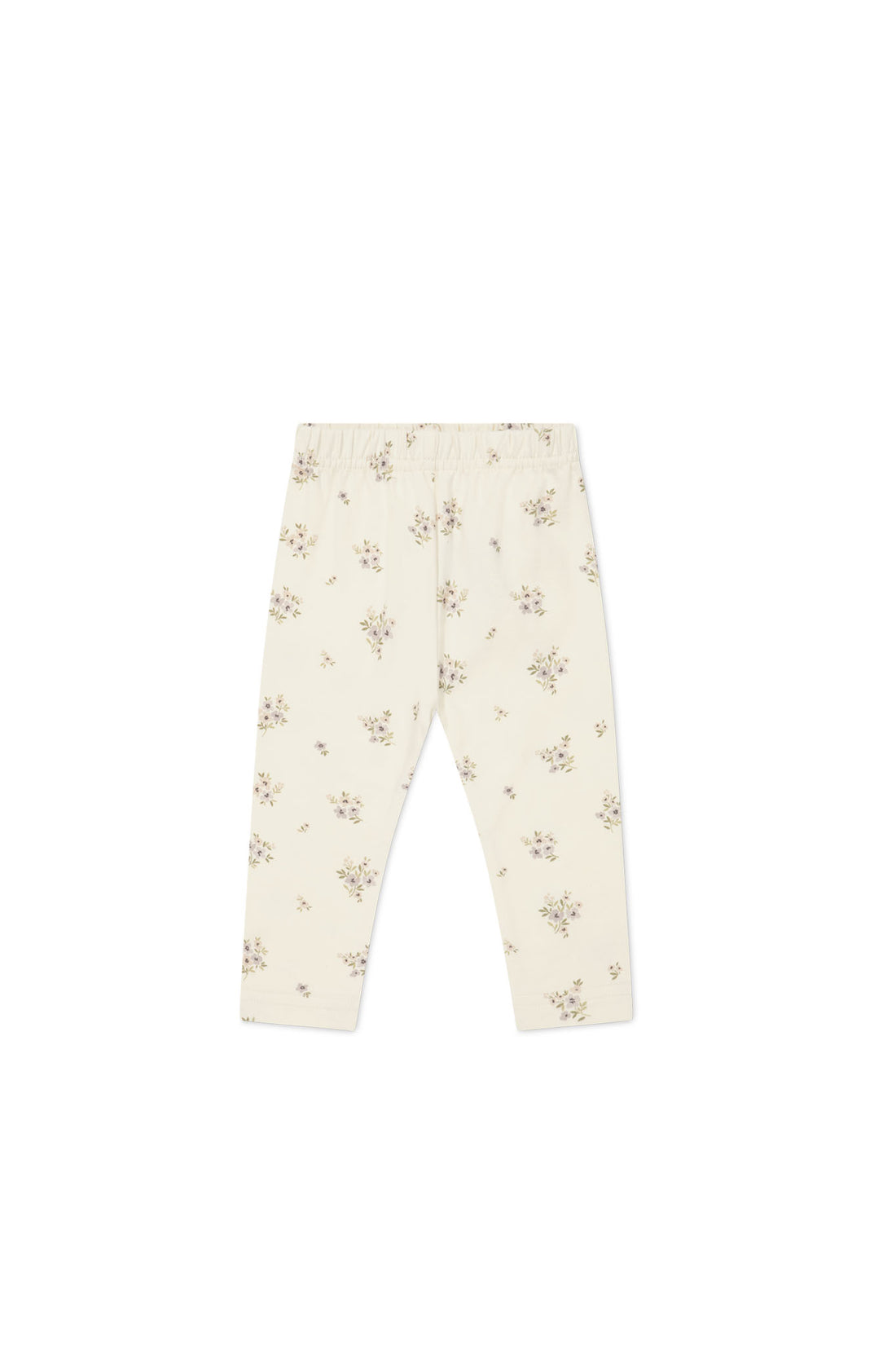 Organic Cotton Everyday Legging - Goldie Bouquet Egret Childrens Legging from Jamie Kay NZ