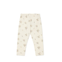 Organic Cotton Everyday Legging - Goldie Bouquet Egret Childrens Legging from Jamie Kay NZ