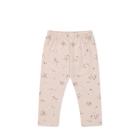 Organic Cotton Everyday Legging - Petite Fleur Soft Peony Childrens Legging from Jamie Kay NZ