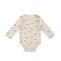 Organic Cotton Fernley Bodysuit - Cosy Basil Cloud Childrens Bodysuit from Jamie Kay NZ