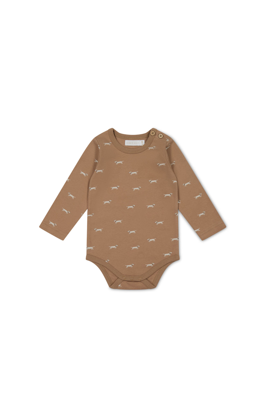 Organic Cotton Fernley Bodysuit - Cosy Basil Spiced Childrens Bodysuit from Jamie Kay NZ