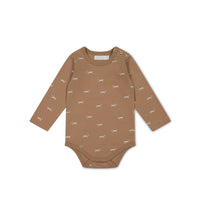 Organic Cotton Fernley Bodysuit - Cosy Basil Spiced Childrens Bodysuit from Jamie Kay NZ