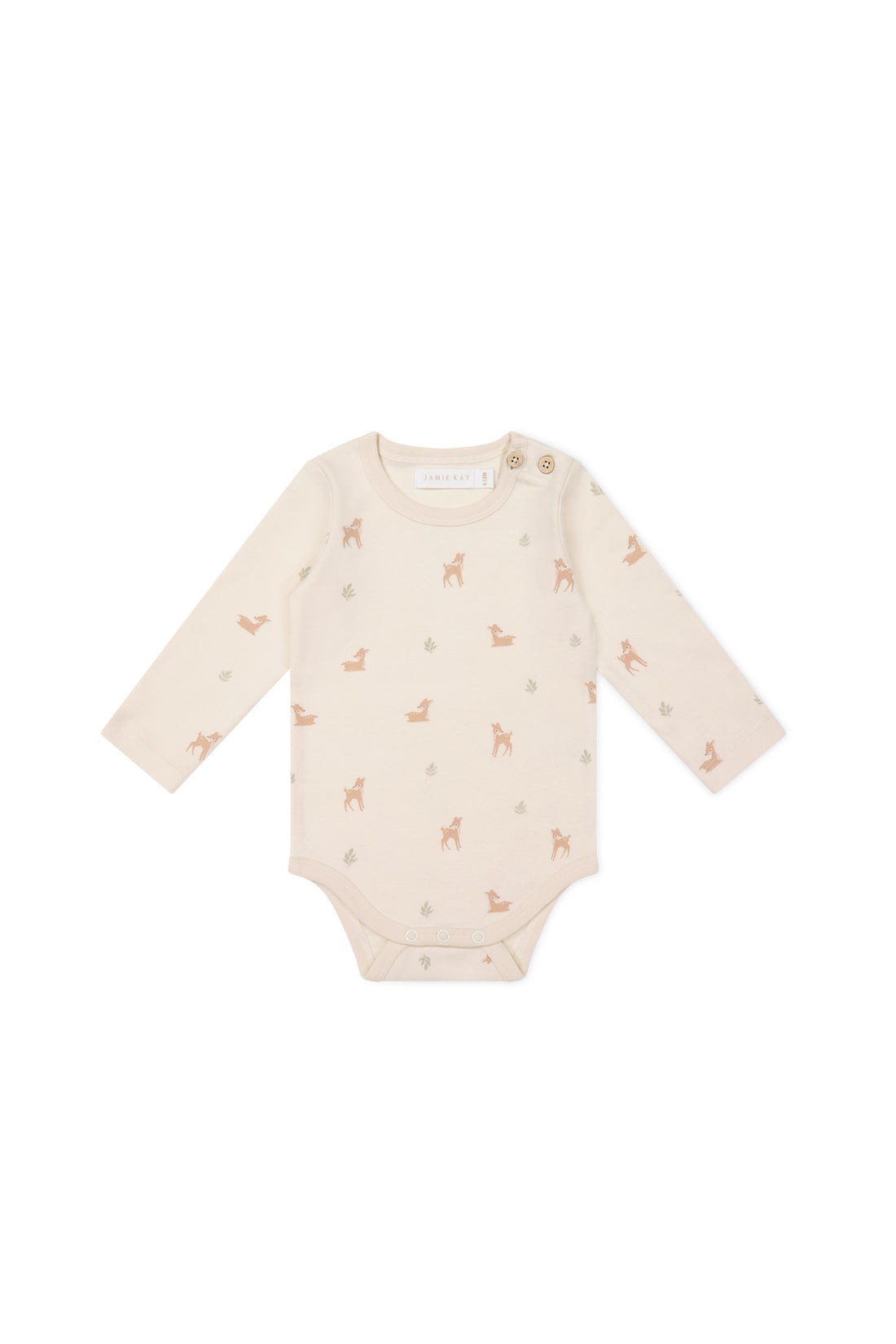 Organic Cotton Fernley Bodysuit - Fable Deer Cloud Childrens Bodysuit from Jamie Kay NZ