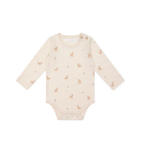 Organic Cotton Fernley Bodysuit - Fable Deer Cloud Childrens Bodysuit from Jamie Kay NZ