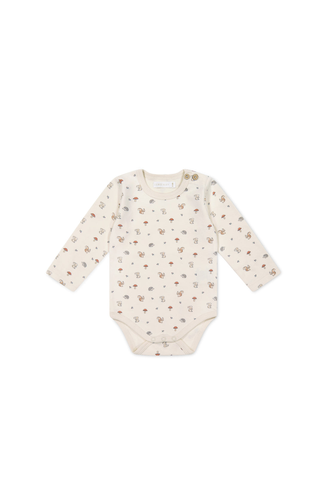 Organic Cotton Fernley Bodysuit - Woodland Friends Childrens Bodysuit from Jamie Kay NZ