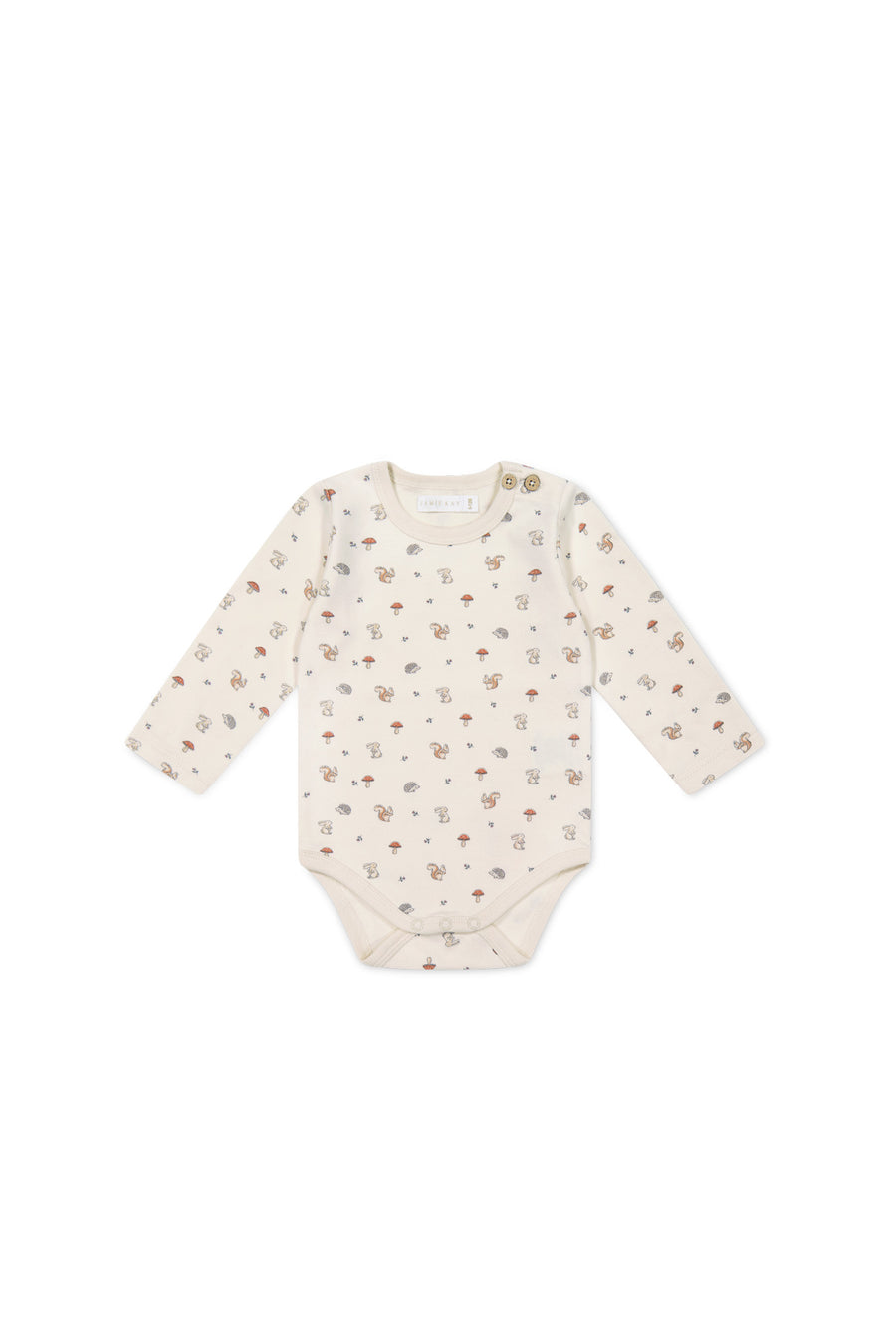 Organic Cotton Fernley Bodysuit - Woodland Friends Childrens Bodysuit from Jamie Kay NZ