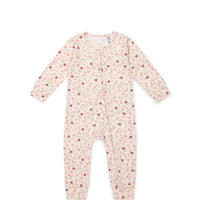 Organic Cotton Frankie Onepiece - Berry Cream Adaline Berries Childrens Pyjama from Jamie Kay NZ