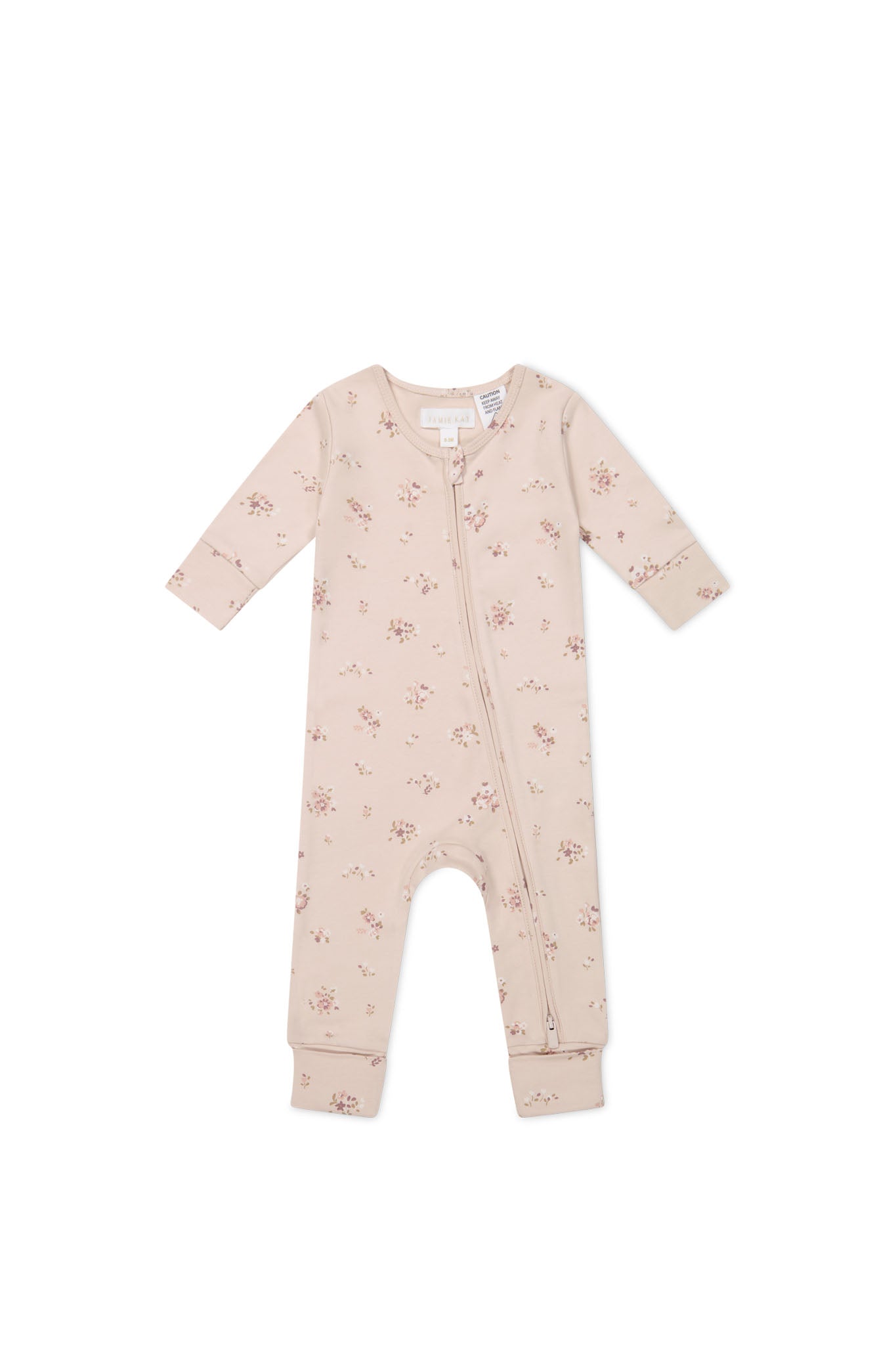 Organic Cotton Frankie Onepiece - Petite Fleur Soft Peony – Jamie Kay NZ