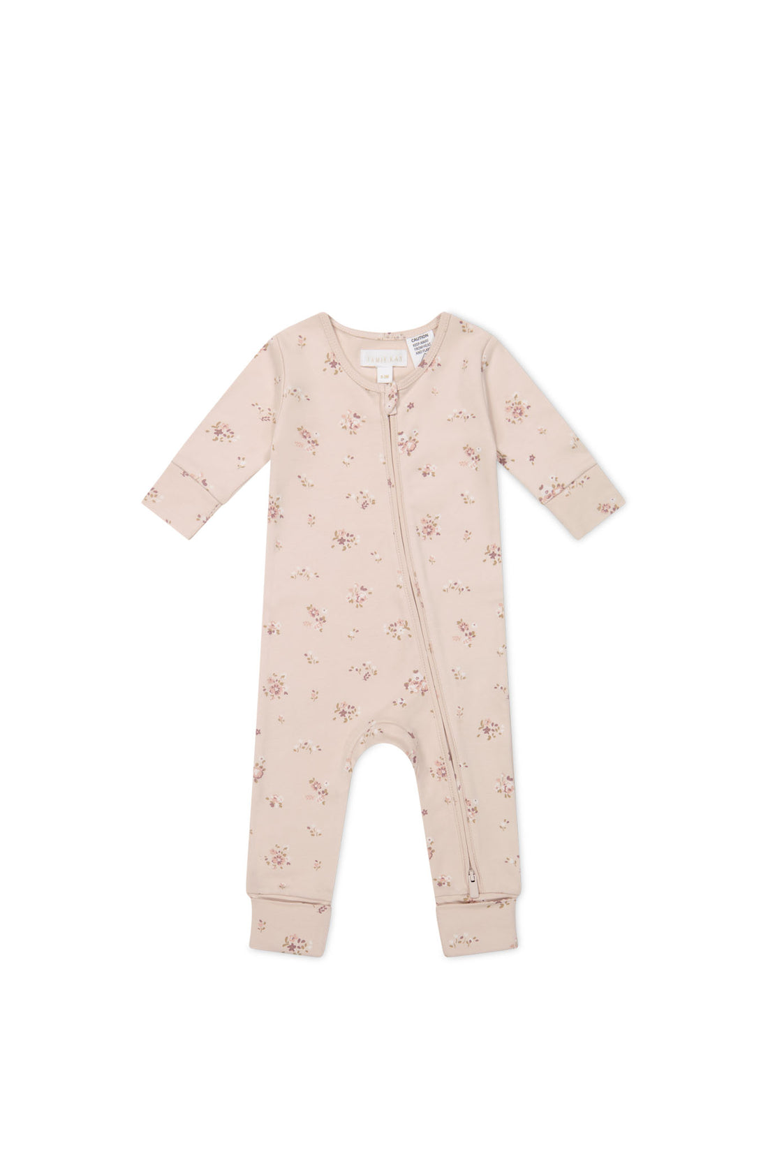 Organic Cotton Frankie Onepiece - Petite Fleur Soft Peony Childrens Onepiece from Jamie Kay NZ