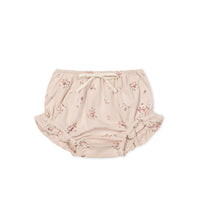 Organic Cotton Frill Bloomer - Petite Fleur Soft Peony Childrens Bloomer from Jamie Kay NZ